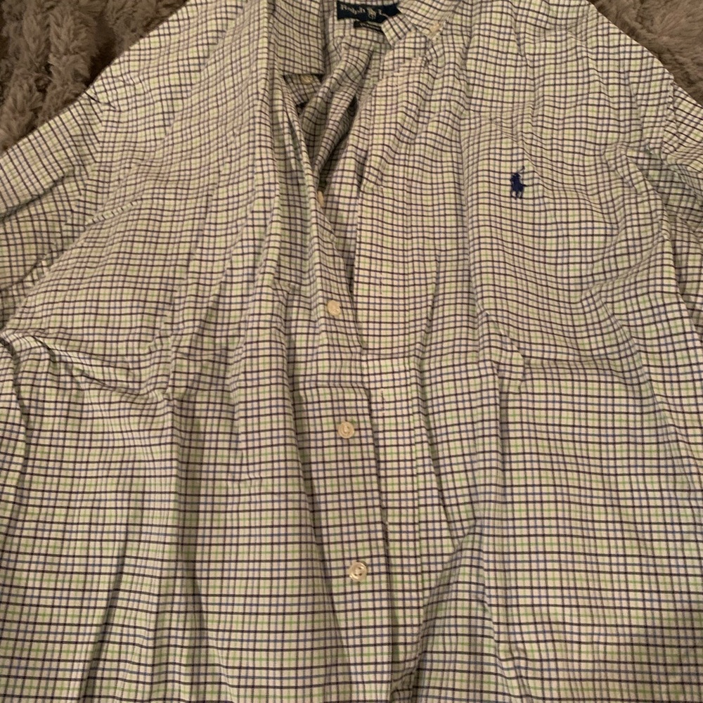 Men’s Polo Ralph Lauren button down shirt. Size 17 neck